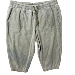 Lane Bryant Cropped Jogger Pants Plus Size 26 28 Space Dye Green‎ Lagenlook